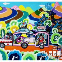 优秀中学生获奖科幻画《苗岭救助移动医院》赏析