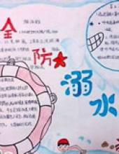 防溺水手抄报简单好画图片及内容资料 二年级