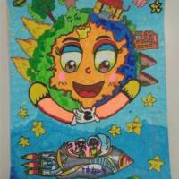 我的航天梦节日儿童画,庆祝国庆儿童画分享