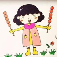 小女孩简笔画