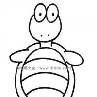 四步画出可爱的卡通乌龟