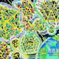 二等奖小学生获奖科幻画《新型绿色能源网》赏析