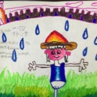 及时的春雨清明节小学生的绘画作品欣赏