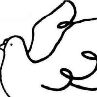 一笔简笔画可爱的小鸟的画法卡通图片素描