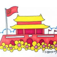 国庆节的天安门简笔画