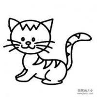 动物简笔画 可爱的小猫简笔画图片