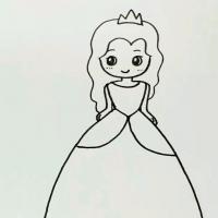 小公主简笔画看起来好简单!