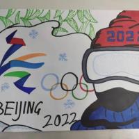 “迎战冬奥会，一起向未来”主题绘画