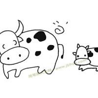 奶牛妈妈和小奶牛