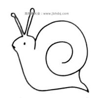 一组蜗牛简笔画图片
