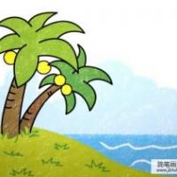 幼儿素材椰子树简笔画