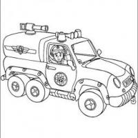 小型消防车简笔画图片