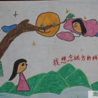 想念远方的妈妈关于母亲节的画图片欣赏