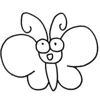 一组卡通蝴蝶简笔画图片