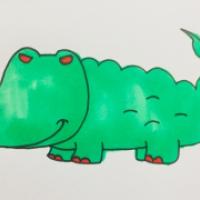 鳄鱼简笔画,鳄鱼怎么画好看