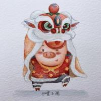九只小猪贺新年