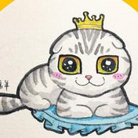 一组可爱小猫插画图片