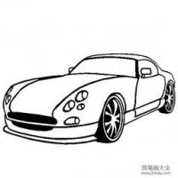 小汽车简笔画 英国怪杰 TVR简笔画图片