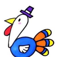 涂颜色火鸡的画法