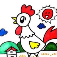 怎么画卡通大公鸡涂颜色