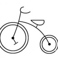 手绘自行车简笔画