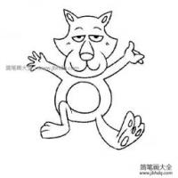 狡猾的狼简笔画图片