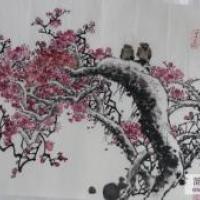 国画迎春梅花图片