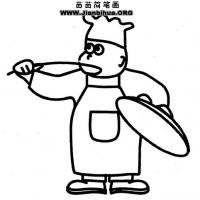 厨师简笔画画法教程