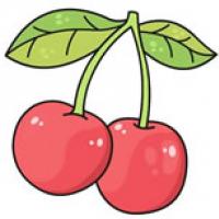水果樱桃简笔画彩色画法步骤图片