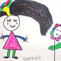 幼儿园小班教师节儿童画画图片：祝老师节日快乐