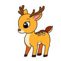 彩色简笔画-可爱的小鹿